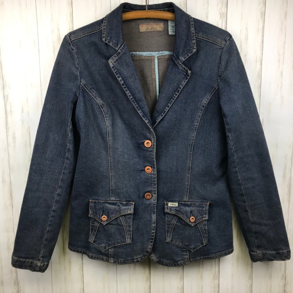 womens denim blazer